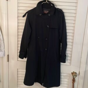Prada Black Fully Lined Lightweight Double Breasted Trench Coat